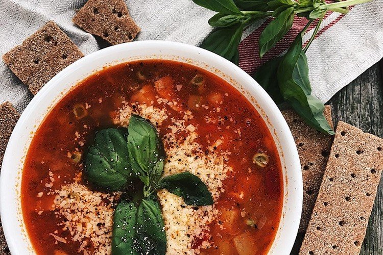 Минестроне с пармезаном