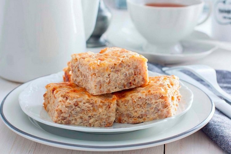 Гречневый пирог с творогом