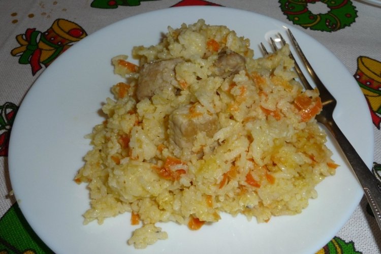 Рисовая каша с индейкой