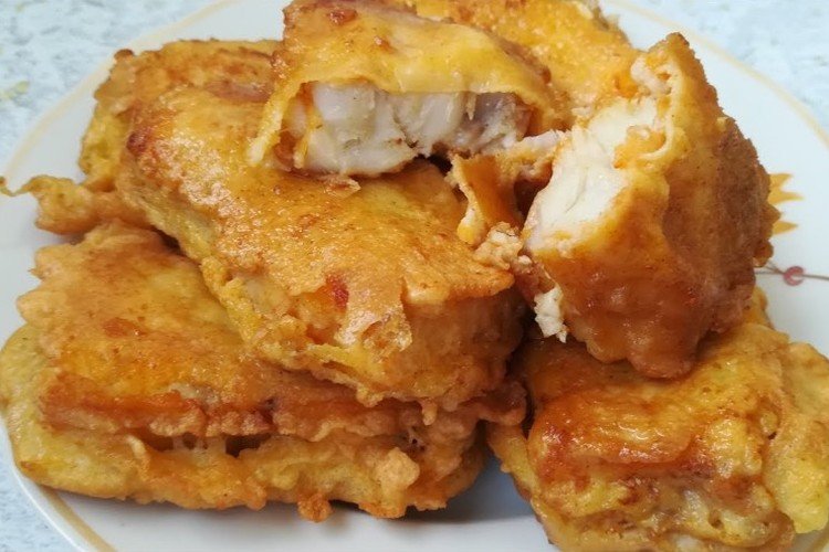 Минтай в пивном кляре без яиц