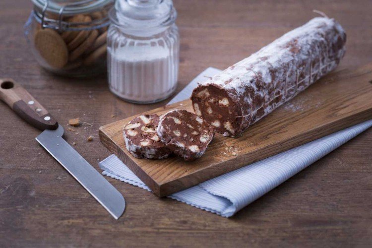 Шоколадная колбаса с кофе