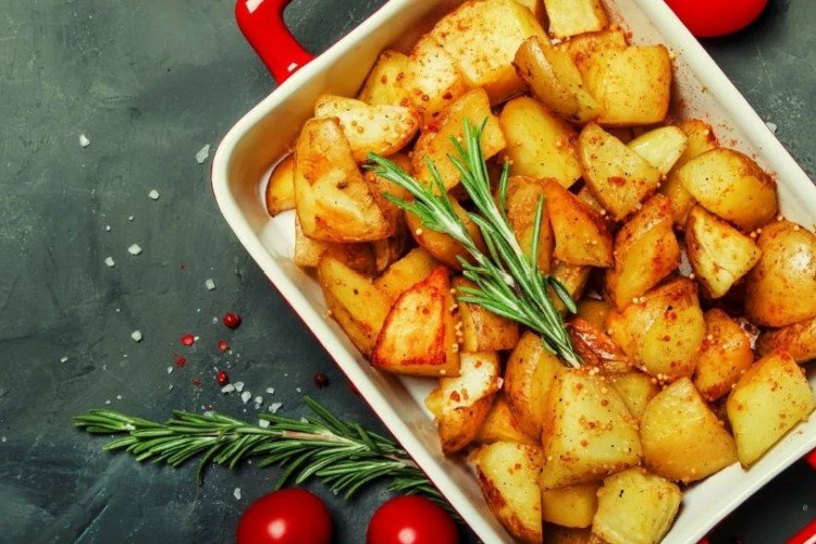 Картошка по-деревенски с дижонской горчицей в духовке