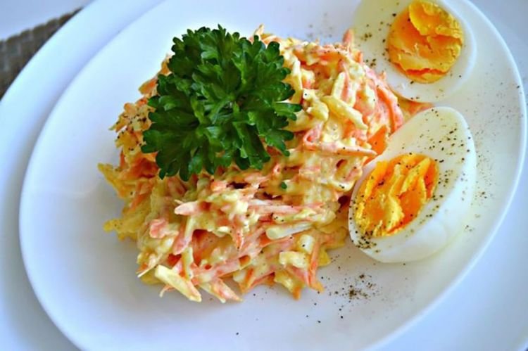 Французский салат с индейкой