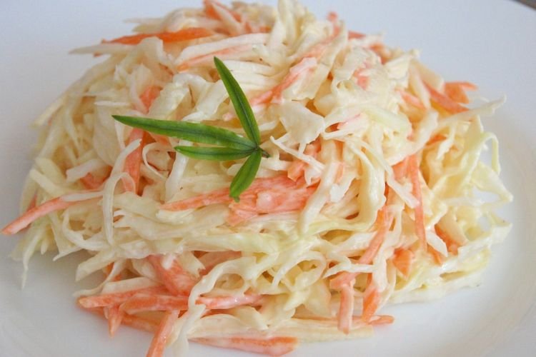 Французский салат с капустой