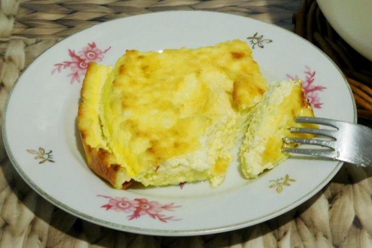Омлет с творогом в духовке