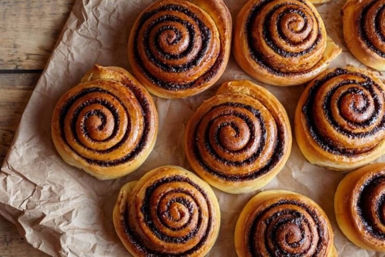 Бездрожжевые булочки с корицей