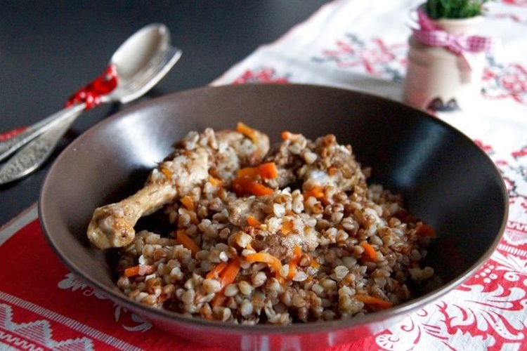 Гречка по-купечески с уткой