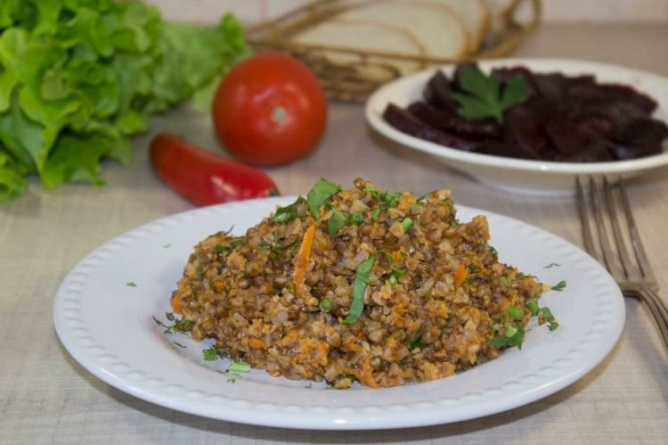 Гречка по-купечески с фаршем