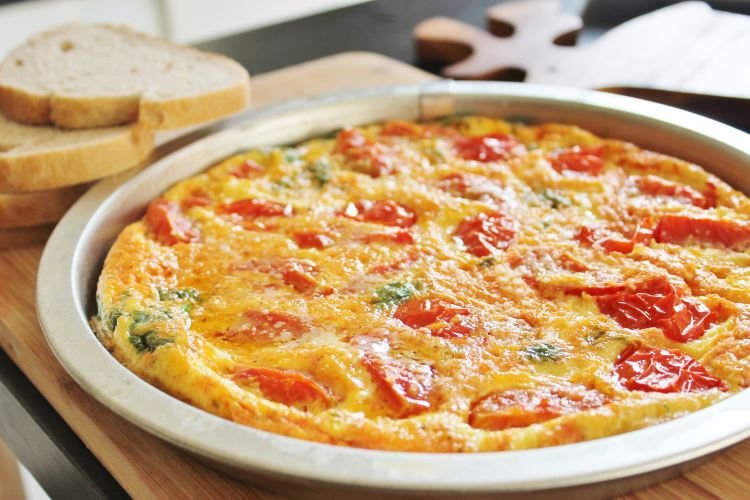 Омлет с овсянкой и курицей