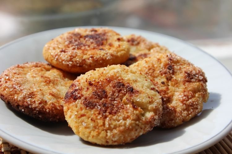 Творожное печенье с яблоками