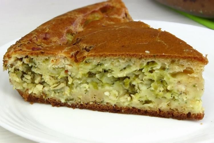 Заливной пирог с капустой