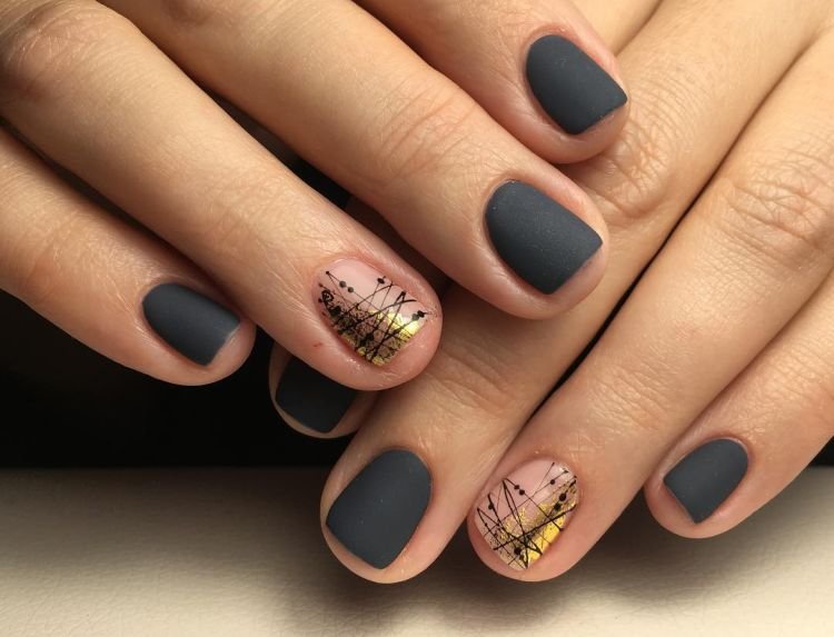 Маникюр Паутинка