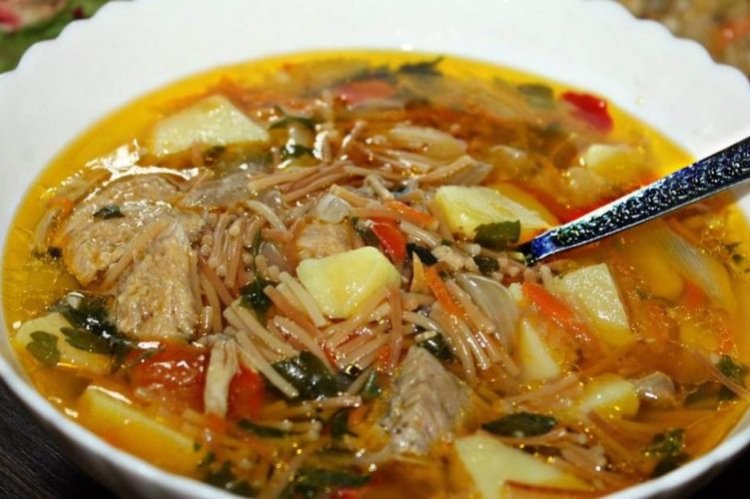 Быстрый суп со свининой