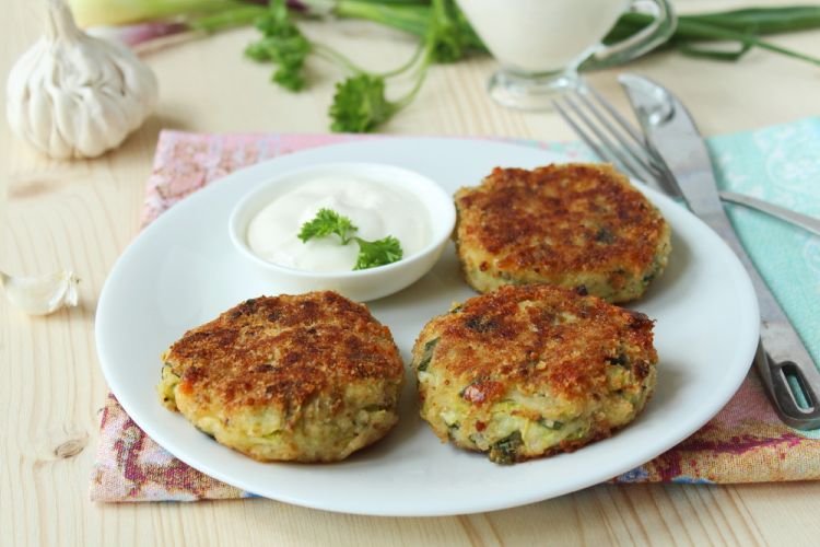 Кабачковые котлеты с сыром
