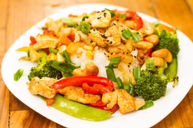 Курица с овощами в рукаве