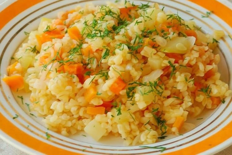 Булгур с кабачками в мультиварке