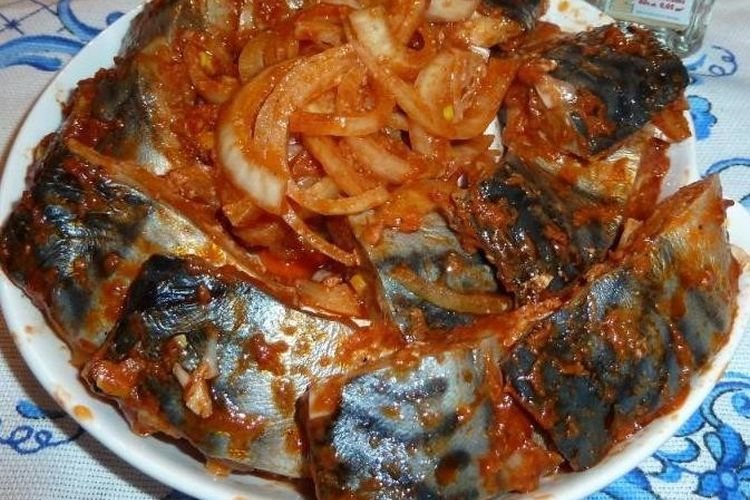 Маринованная скумбрия по-корейски