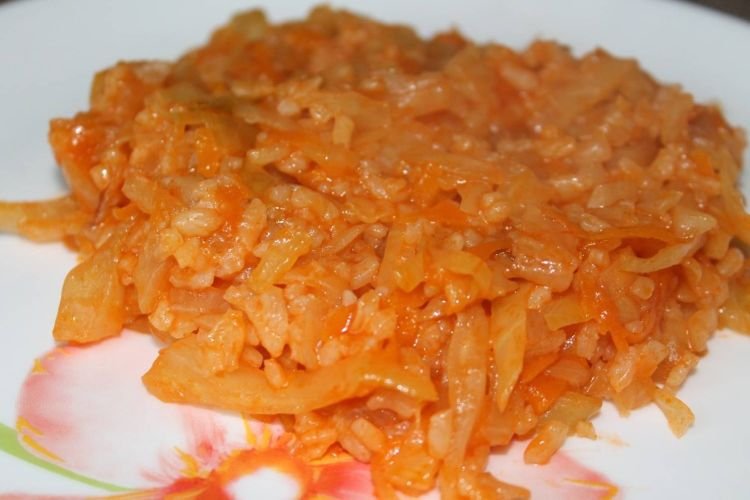 Постные ленивые голубцы