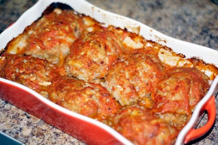 Ленивые голубцы с помидорами