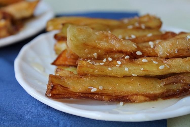 Жареные баклажаны с медом