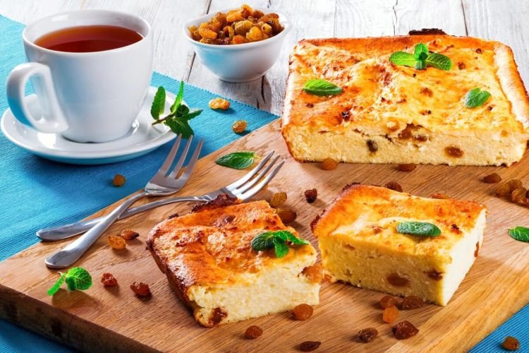 Творожная запеканка с кускусом