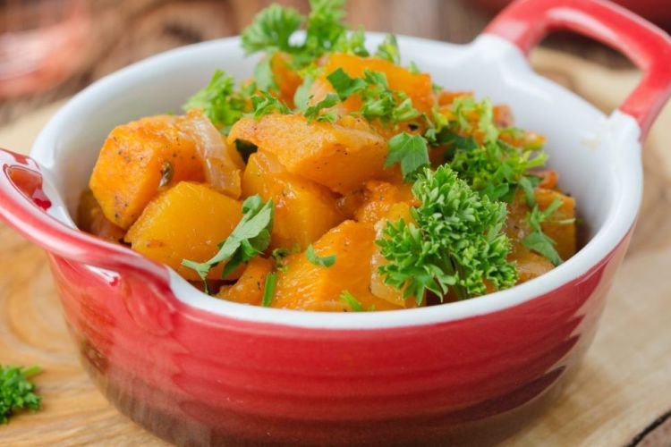 Тыква с беконом