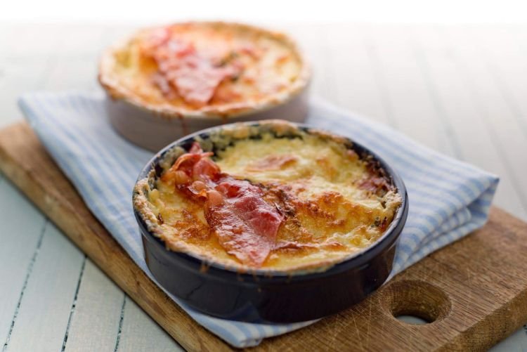 Гратен с беконом