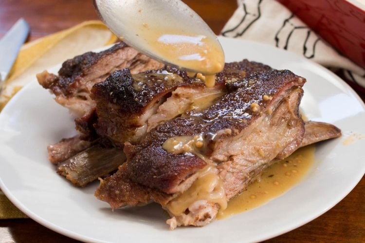 Баранина, запеченная в горчице