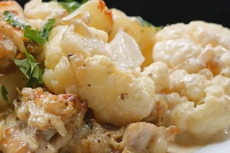 Жареная курица с цветной капустой