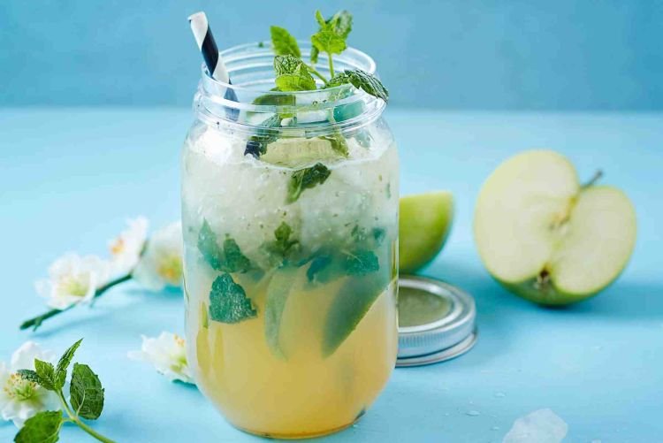 Мохито с яблочным соком
