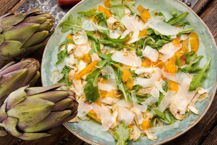 Карпаччо из артишоков с пармезаном