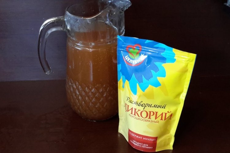 Квас из цикория с лимоном