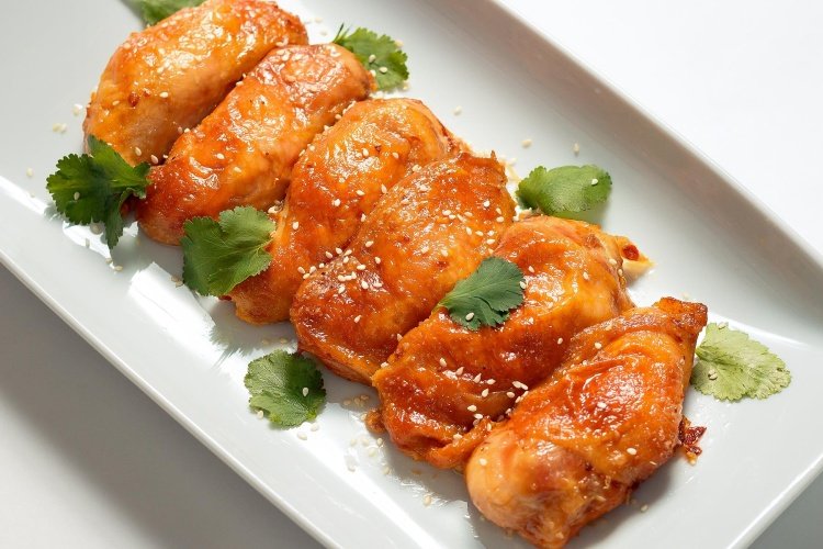 Куриная грудка в медово-горчичном соусе