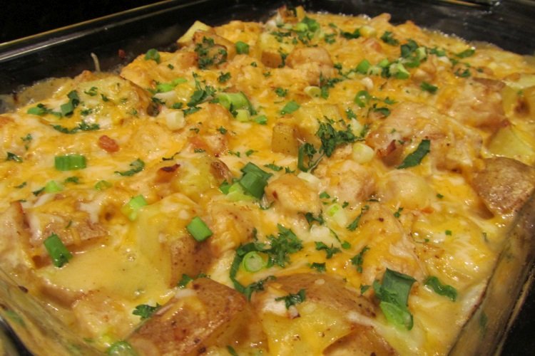 Куриная грудка с картошкой в духовке