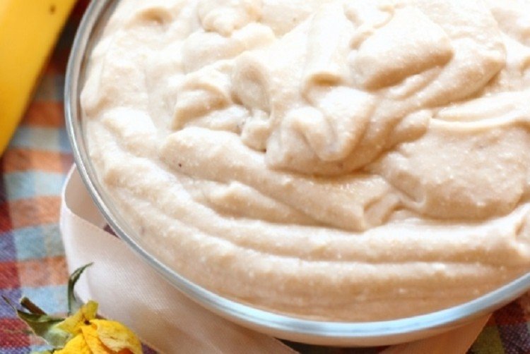 Творожно-банановый крем для торта