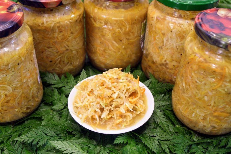 Кабачки по-корейски с зернистой горчицей