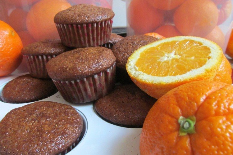 Шоколадные маффины с апельсином