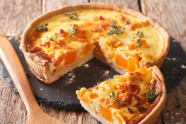 Тыквенный пирог с курицей