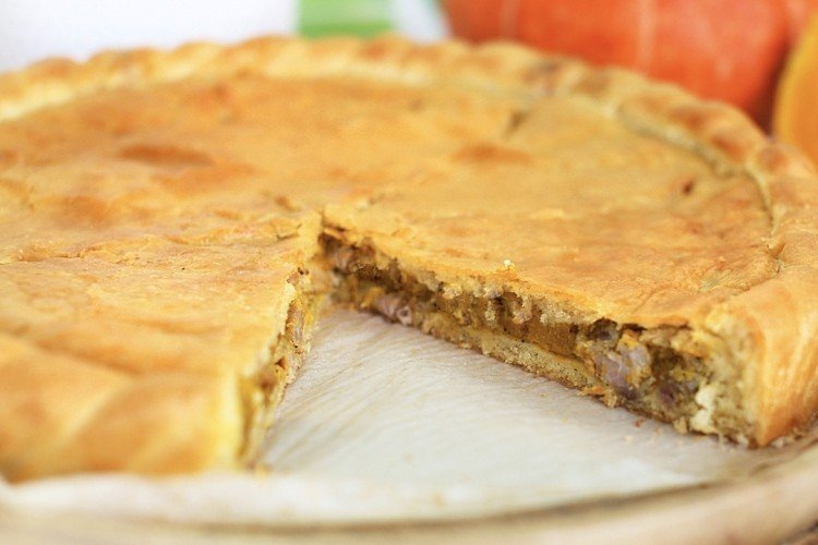 Тыквенный пирог с мясом