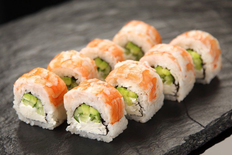 Роллы Филадельфия с креветками