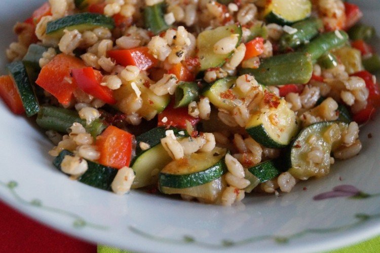 Перловка с овощами в мультиварке