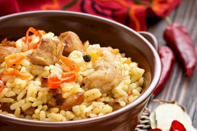 Плов с курицей и болгарским перцем