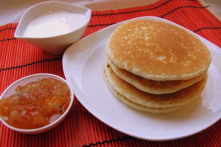 Банановые оладьи на рисовой муке