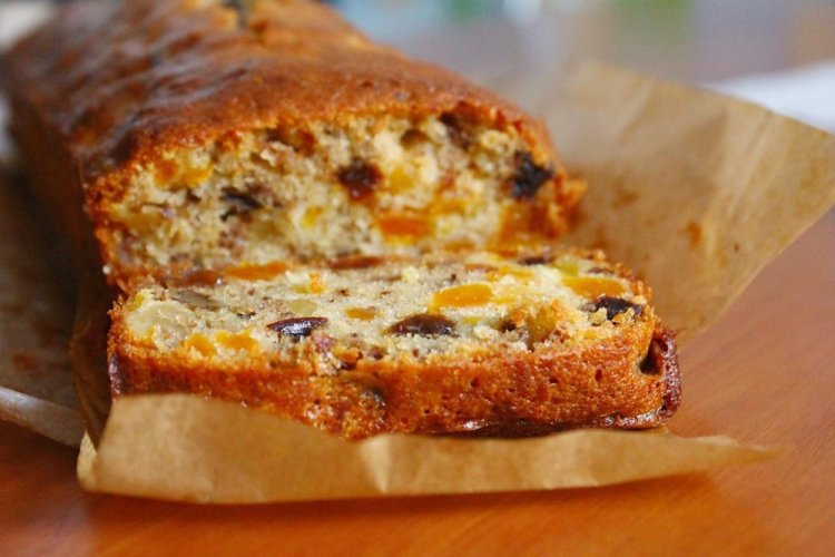 Банановый кекс без яиц