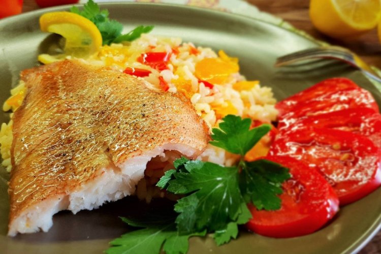 Филе морского окуня в духовке