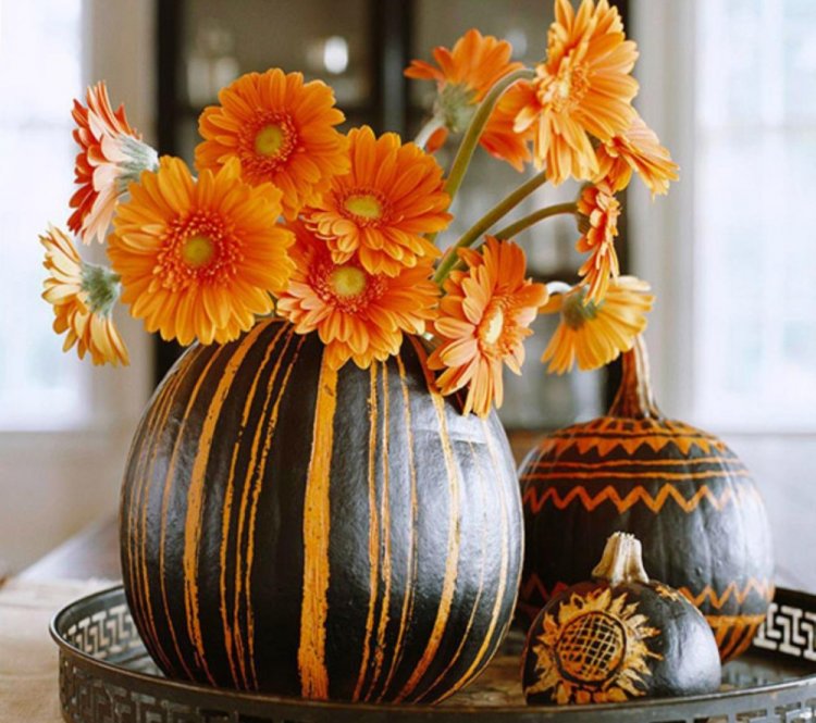 Ваза из тыквы