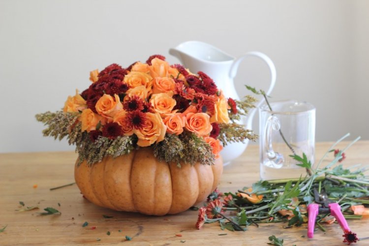 Икебана в тыкве