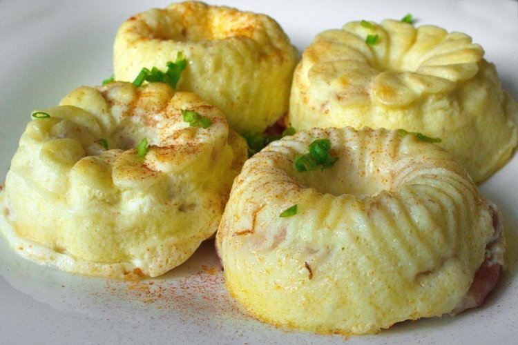 Омлет в силиконовых формочках в мультиварке