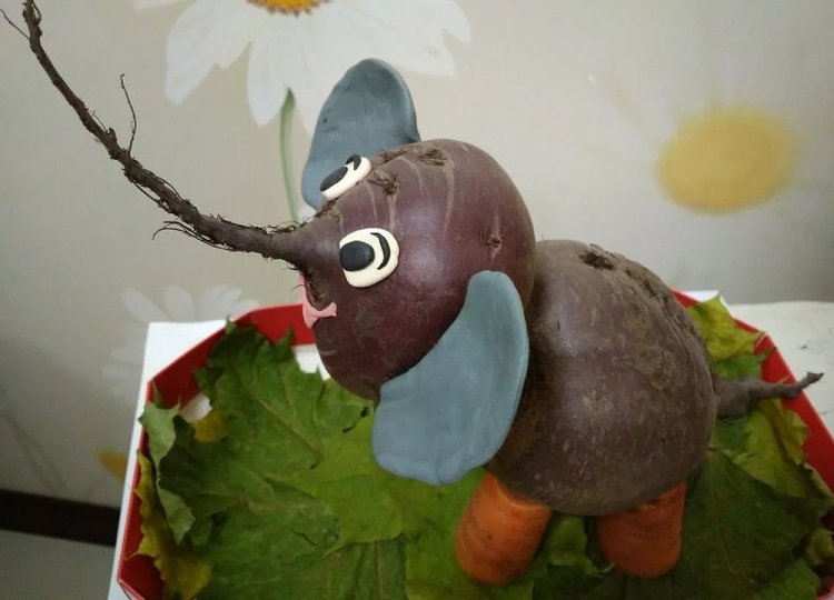 Поделки из овощей и фруктов - фото