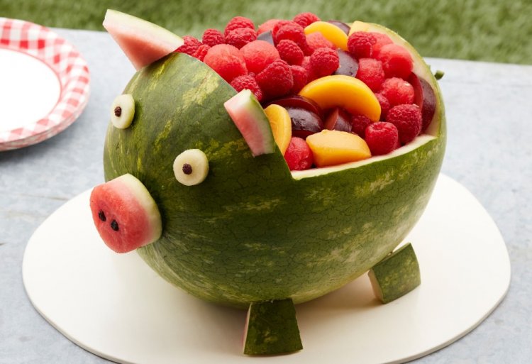 Поделки из овощей и фруктов - фото